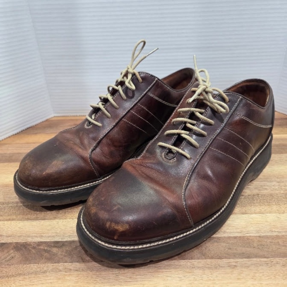 Johnston Murphy Oxfords Men's 12 M Brown Leather Lace Up Dress Casual Shoes
